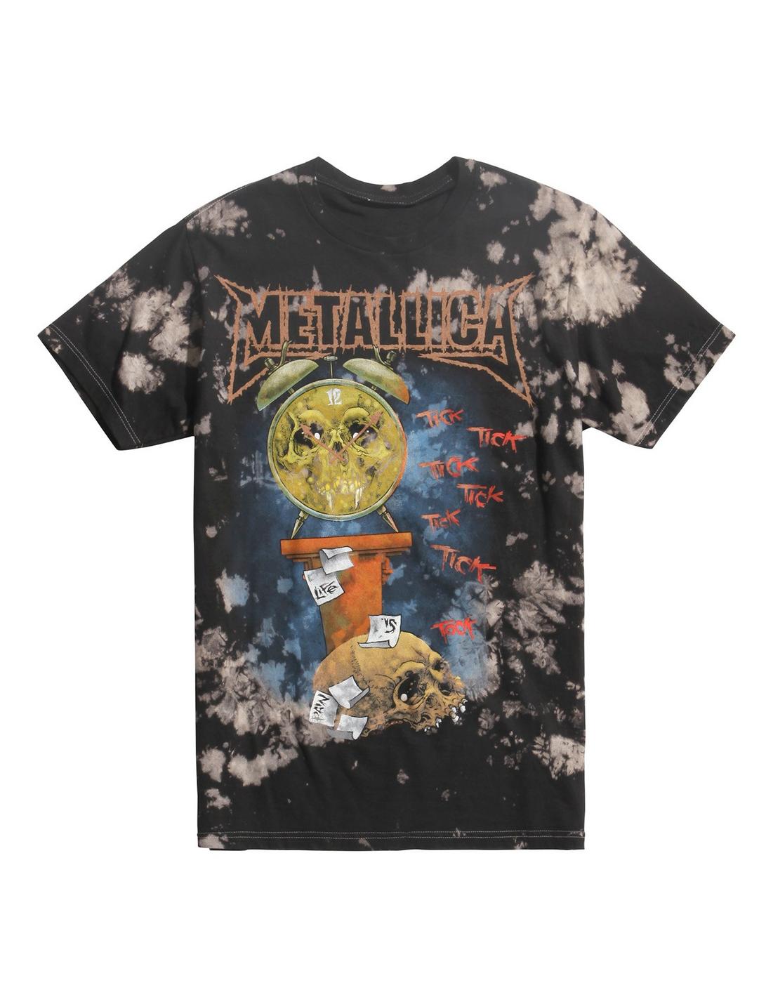 Metallica Life Is Pain Bleach Wash T-Shirt, BLACK, hi-res