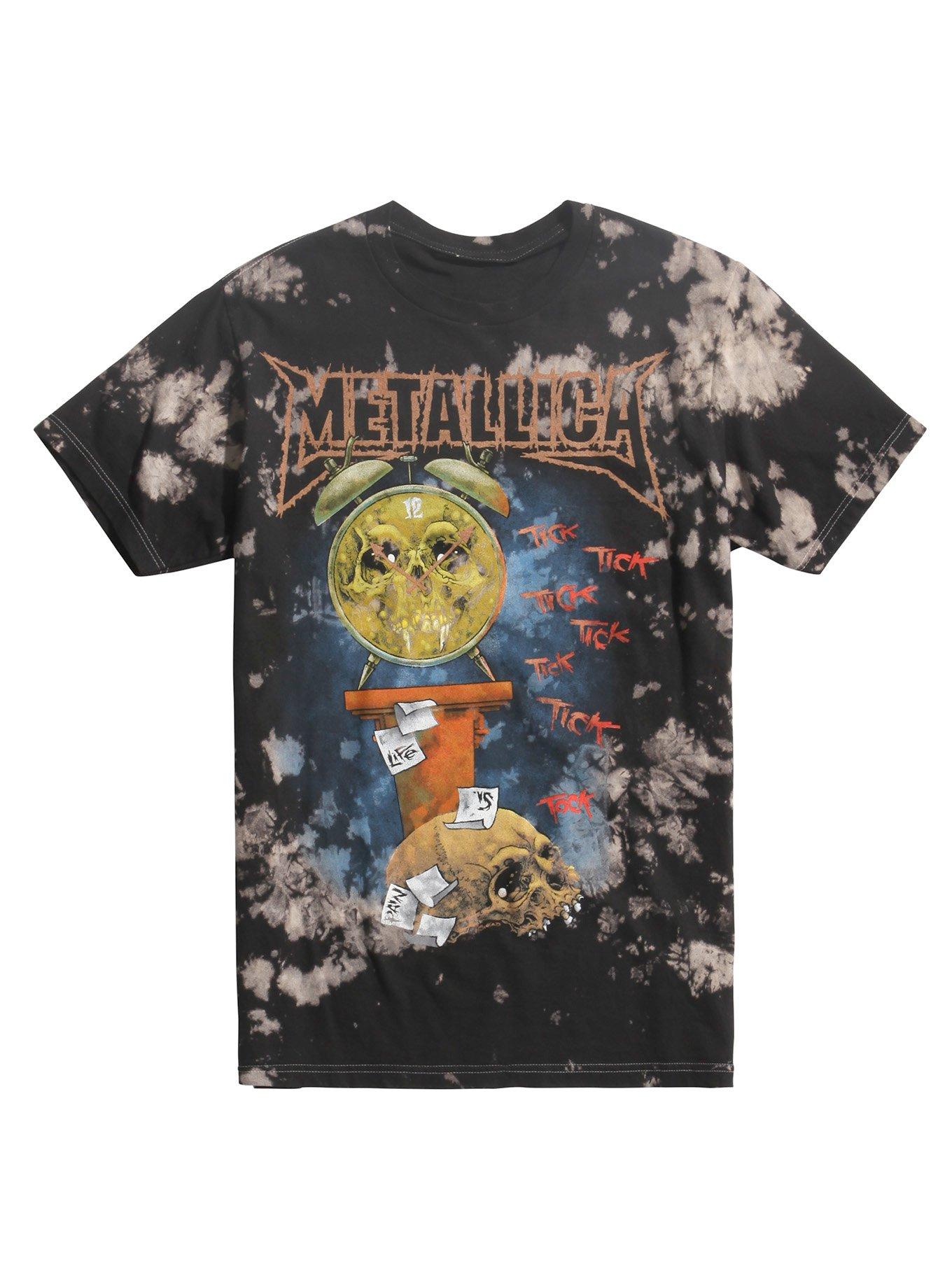 Metallica Life Is Pain Bleach Wash T-Shirt, BLACK, hi-res