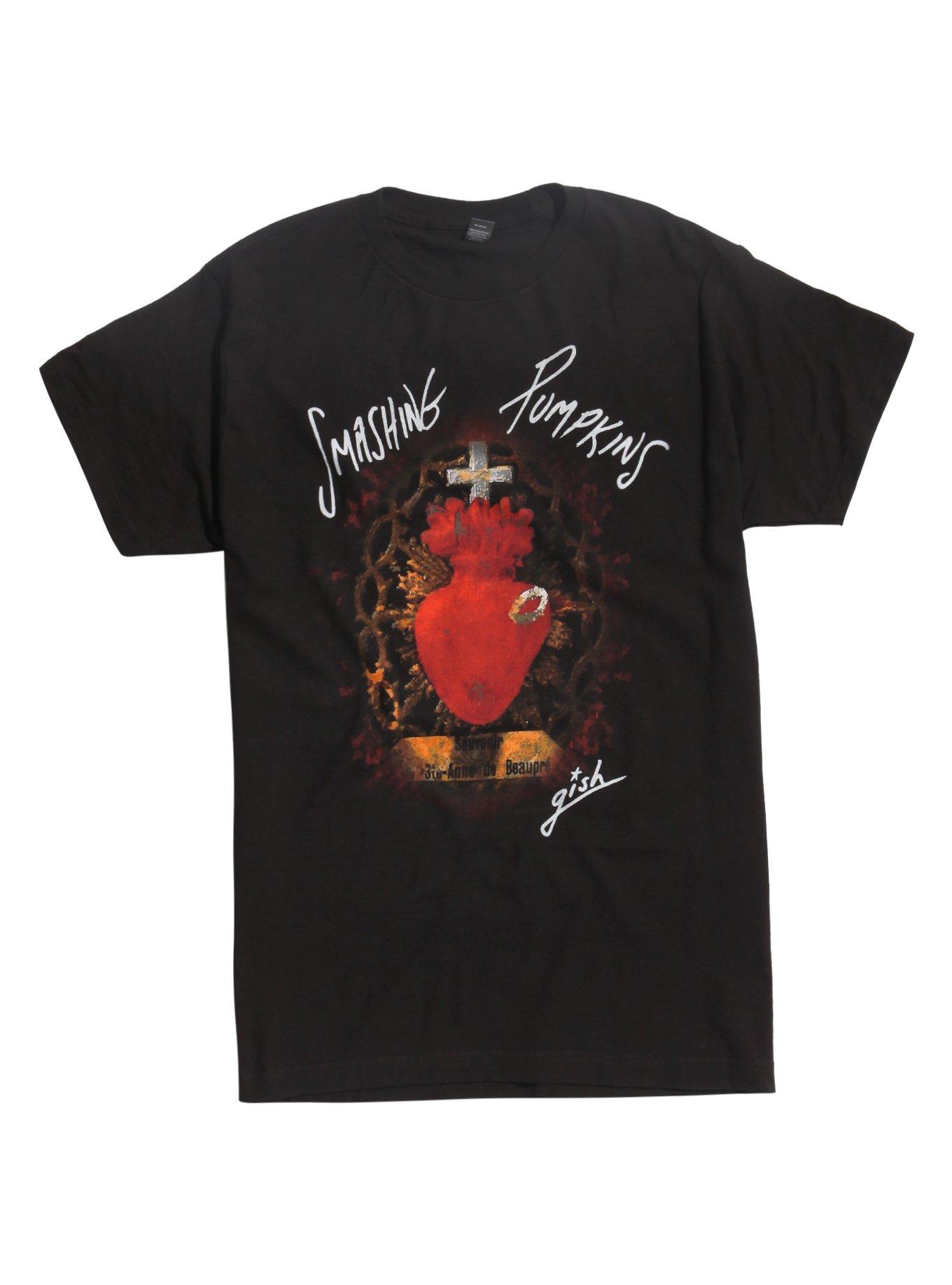 Smashing Pumpkins Gish Heart T-Shirt, BLACK, hi-res