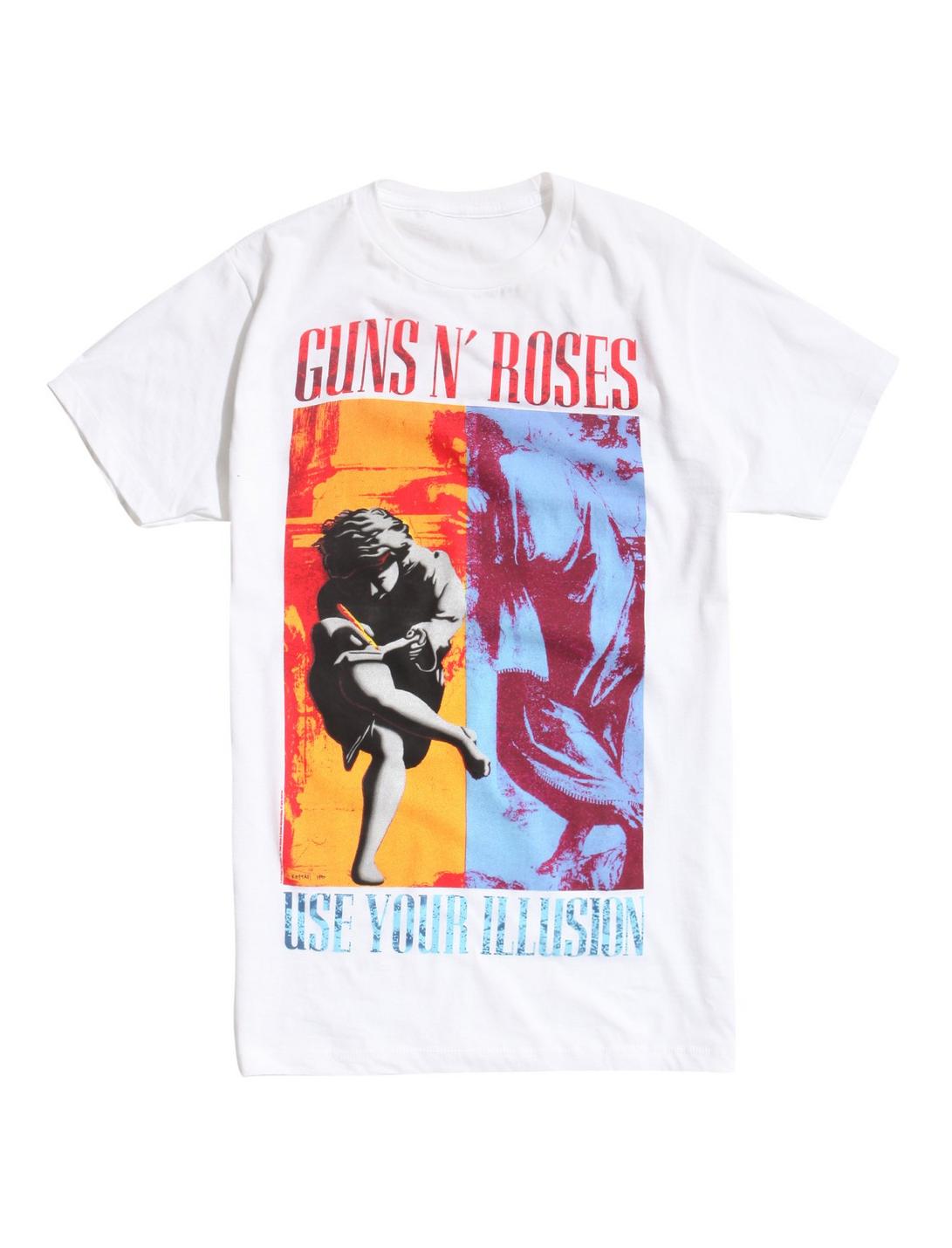 Guns N Roses Use Your Illusion T-Shirt, WHITE, hi-res