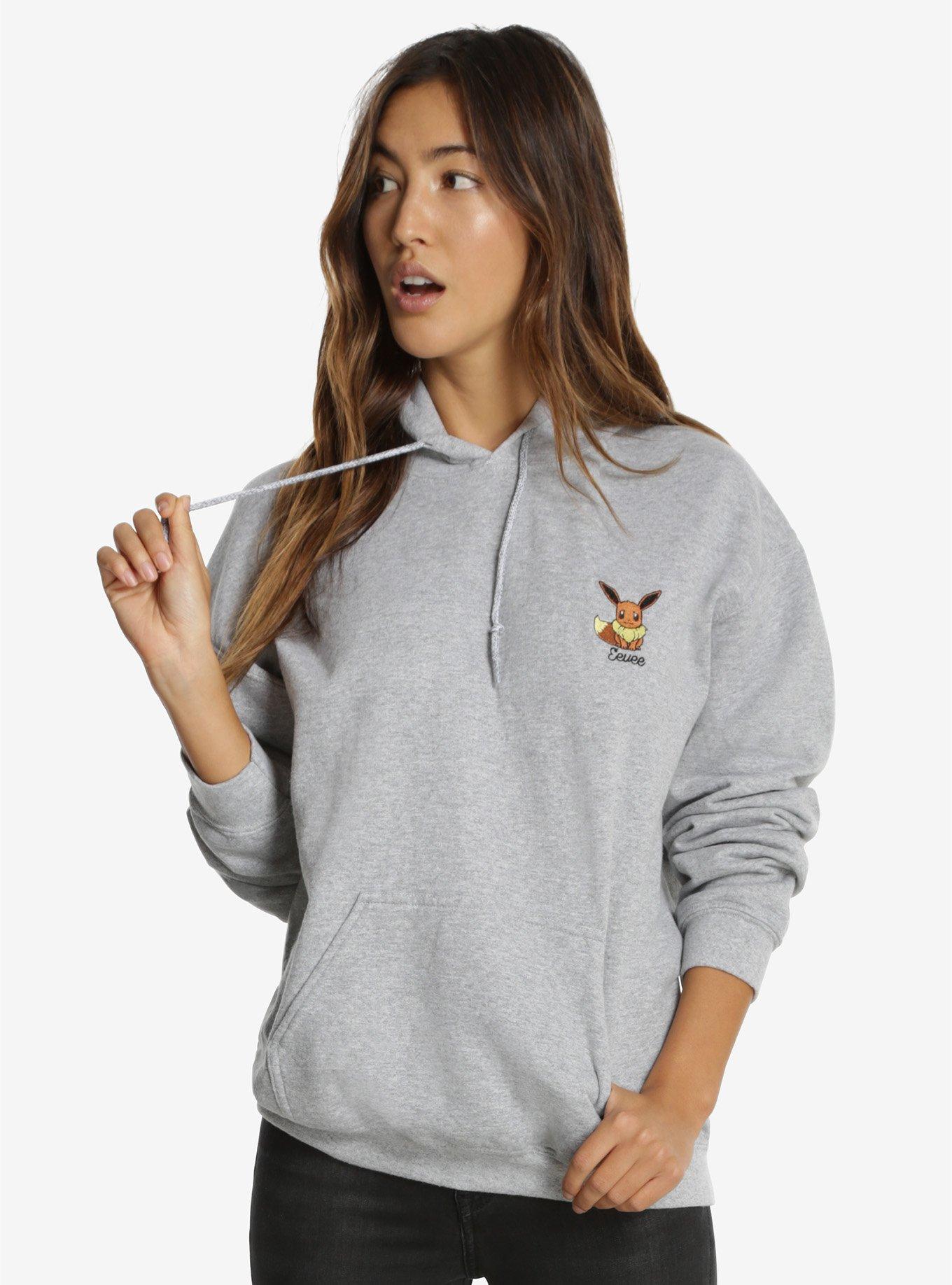 Pok&eacute;mon Eevee Womens Hoodie, GREY, hi-res