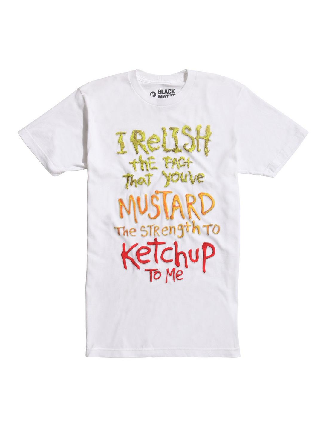 Relish Mustard Ketchup T-Shirt, WHITE, hi-res