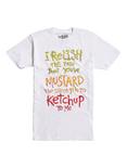 Relish Mustard Ketchup T-Shirt, WHITE, hi-res