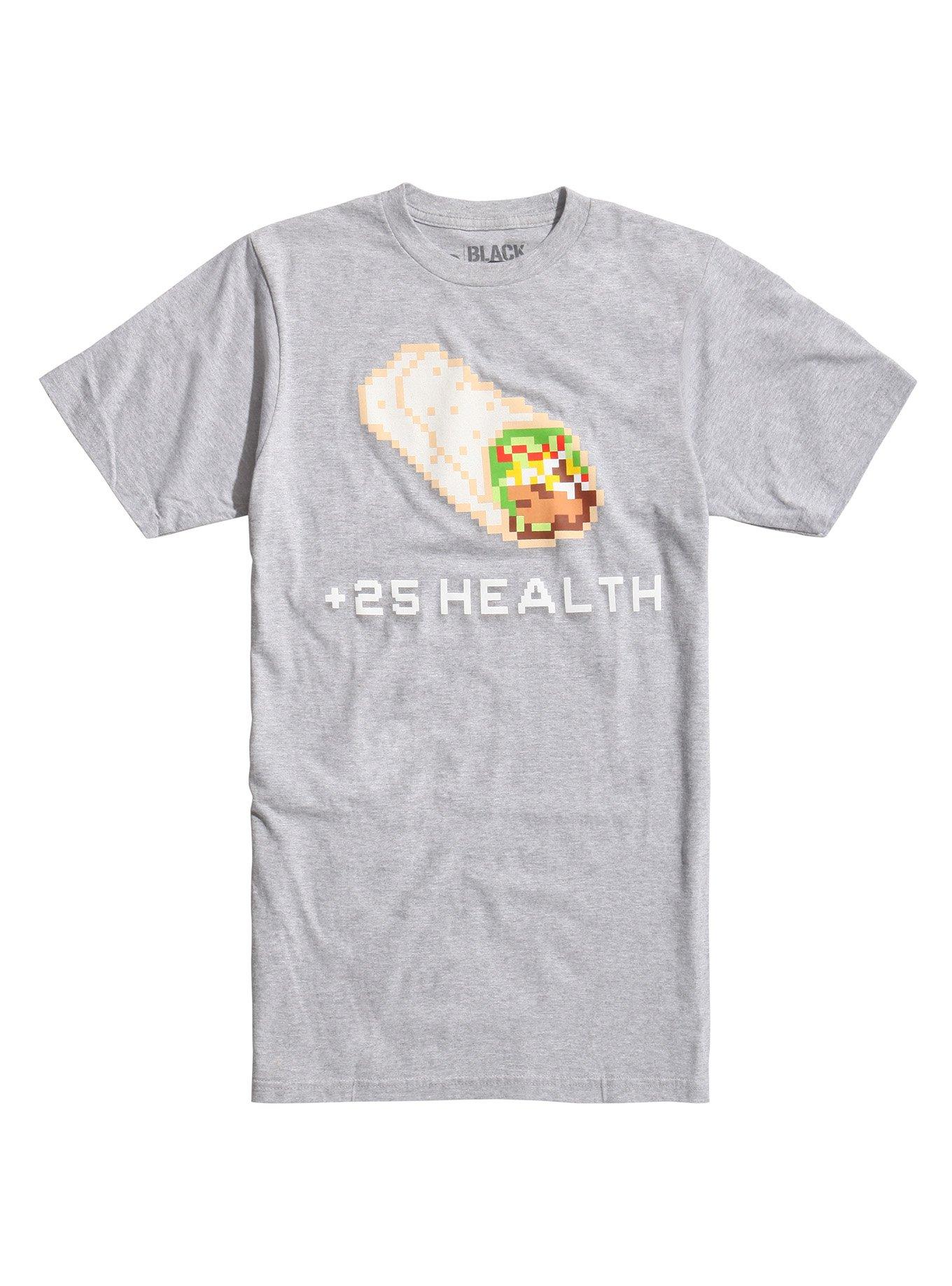 Burrito +25 Health T-Shirt, GREY, hi-res