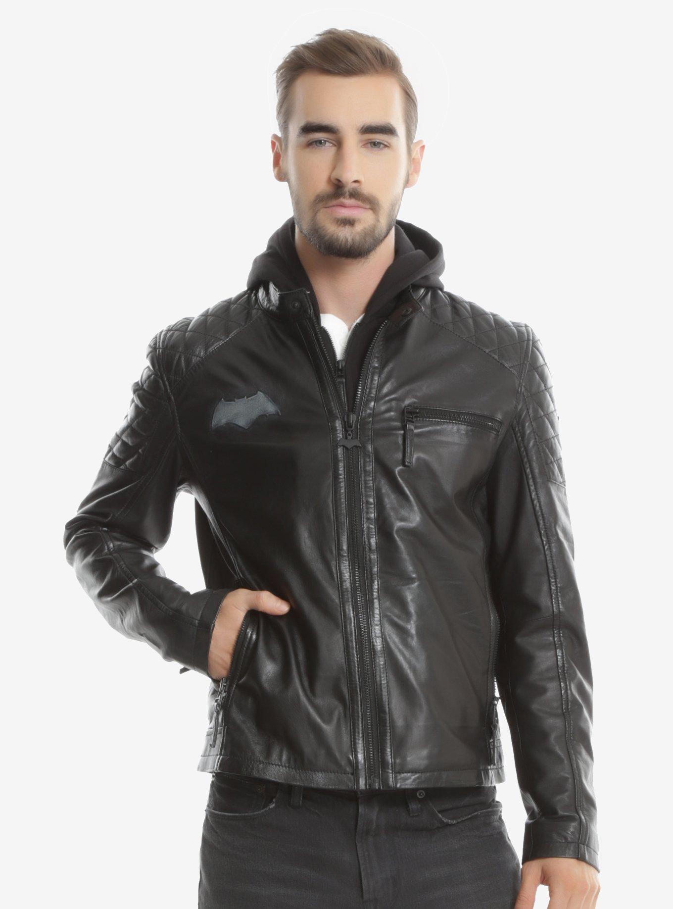 Leather on sale batman jacket