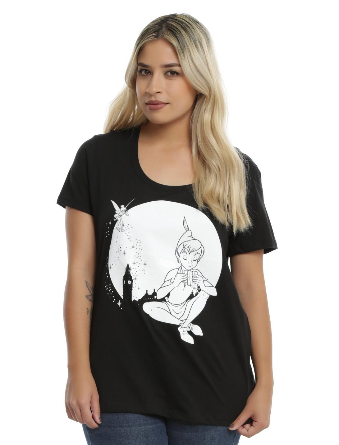 Disney Peter Pan Moon Glow Girls T-Shirt Plus Size, BLACK, hi-res