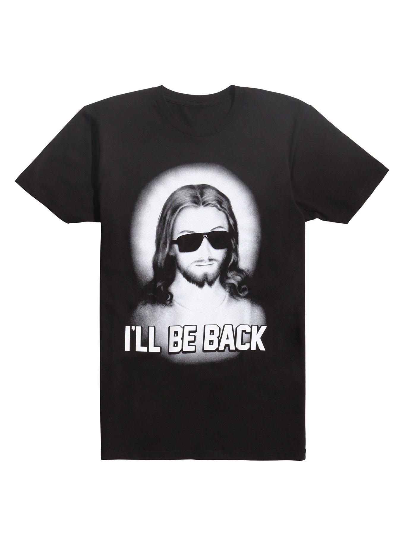 I'll Be Back Jesus T-Shirt, BLACK, hi-res