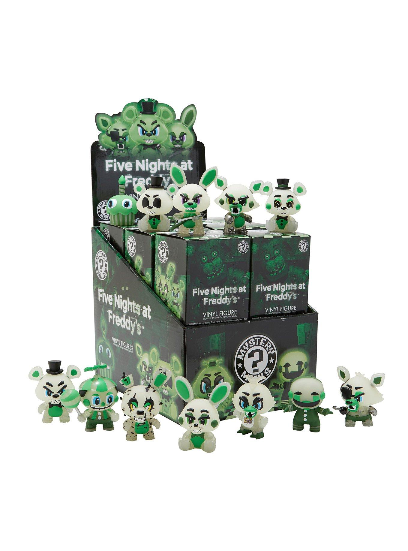 Five Nights at Freddy's Mystery Blind Bag, 3 Pack - Receive 3 of 8 Assorted  Squishy Toys - Collectible Glow in The Dark Squishies Figures - Officially
