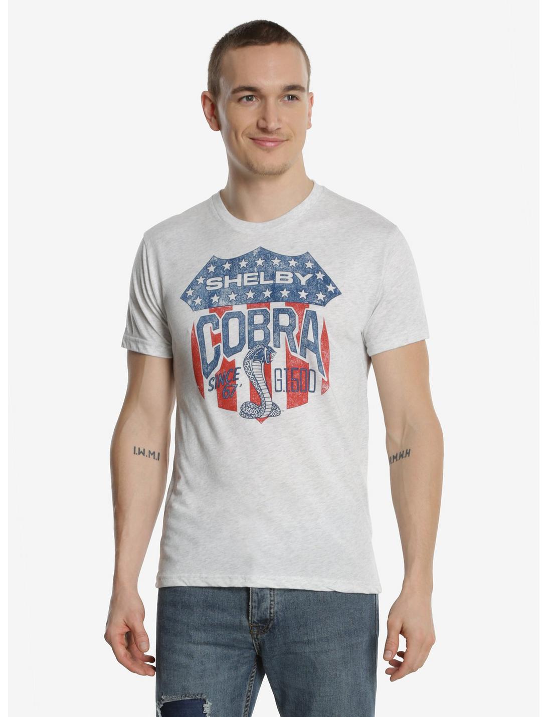 Shelby Cobra Logo T-Shirt, WHITE, hi-res