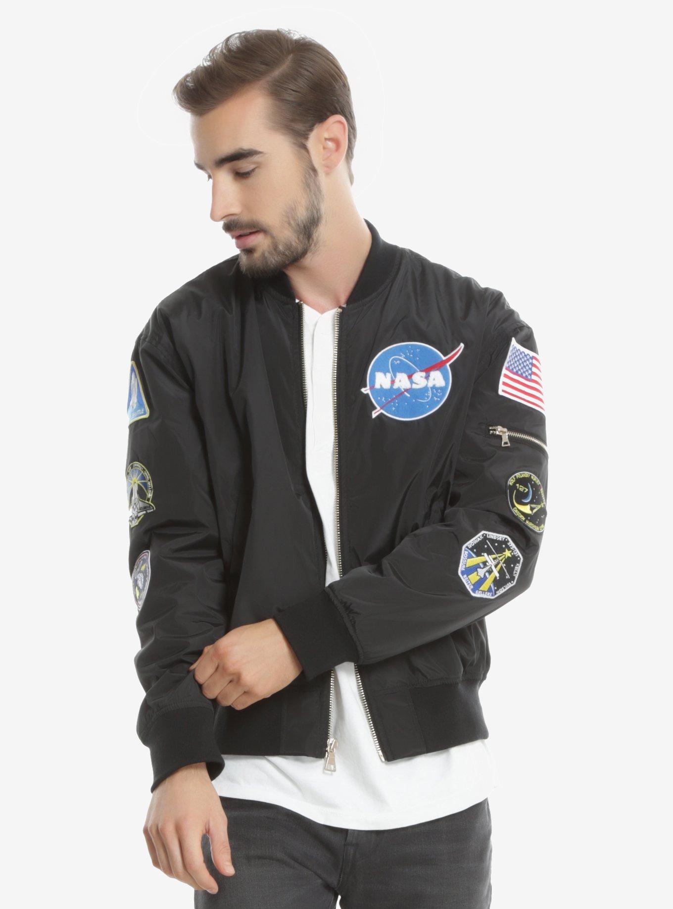 NASA Patches Bomber Jacket BoxLunch