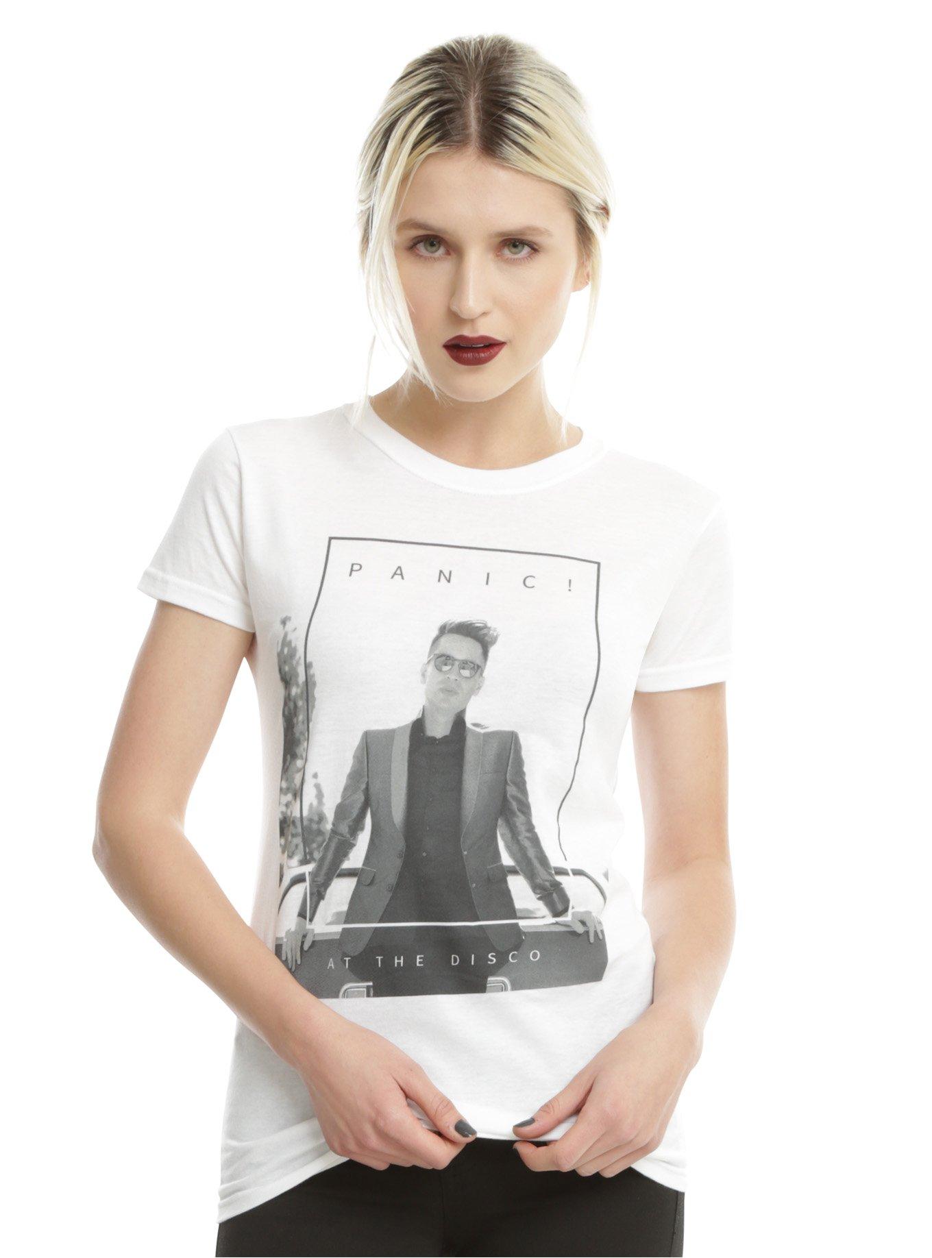 Panic! At The Disco Brendon Photo Girls T-Shirt, WHITE, hi-res