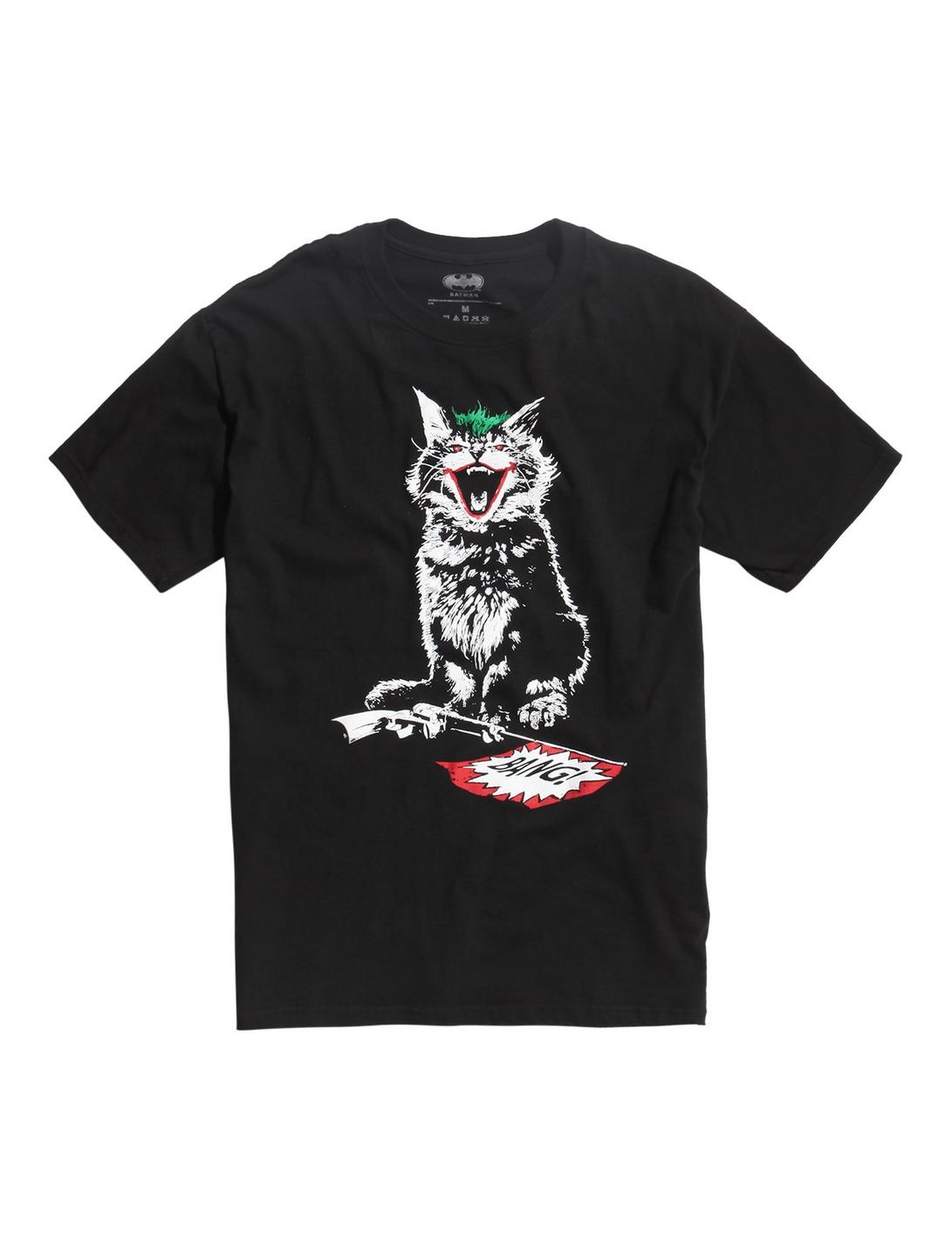 DC Comics Batman Joker Cat T-Shirt, BLACK, hi-res