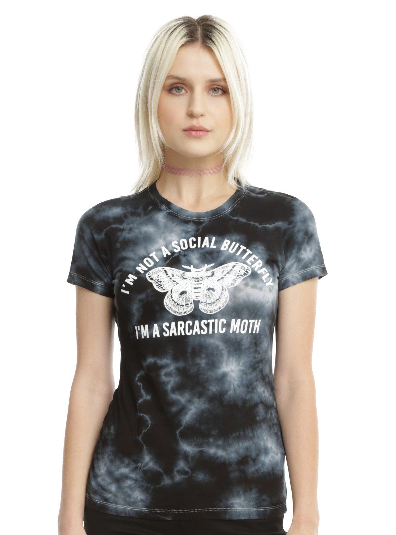Sarcastic Moth Girls T-Shirt, BLACK, hi-res