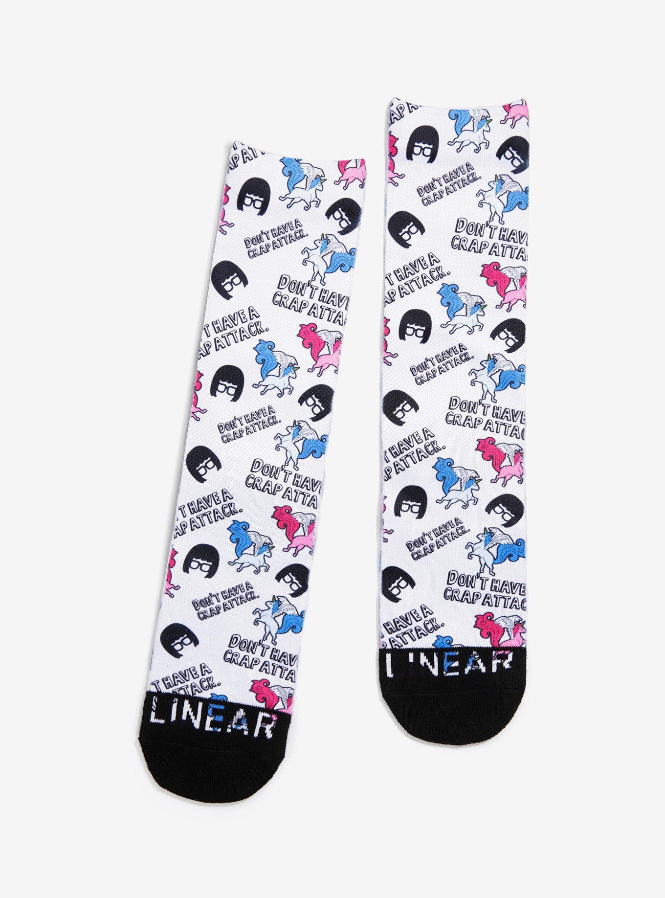 Linear Bob's Burgers Don't Have A Crap Attack Socks, , hi-res