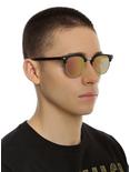 Black Mirror Lens Half-Rim Sunglasses, , hi-res