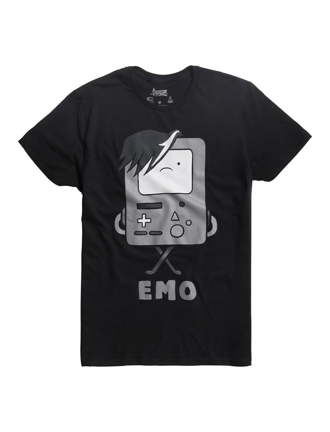 Adventure Time Emo BMO T-Shirt, BLACK, hi-res