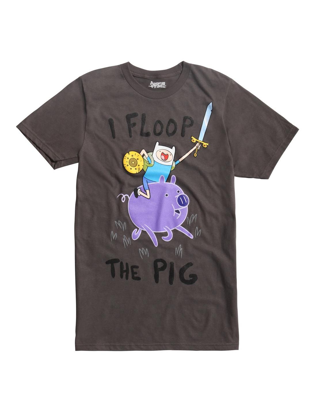 Adventure Time Floop The Pig T-Shirt, BLACK, hi-res