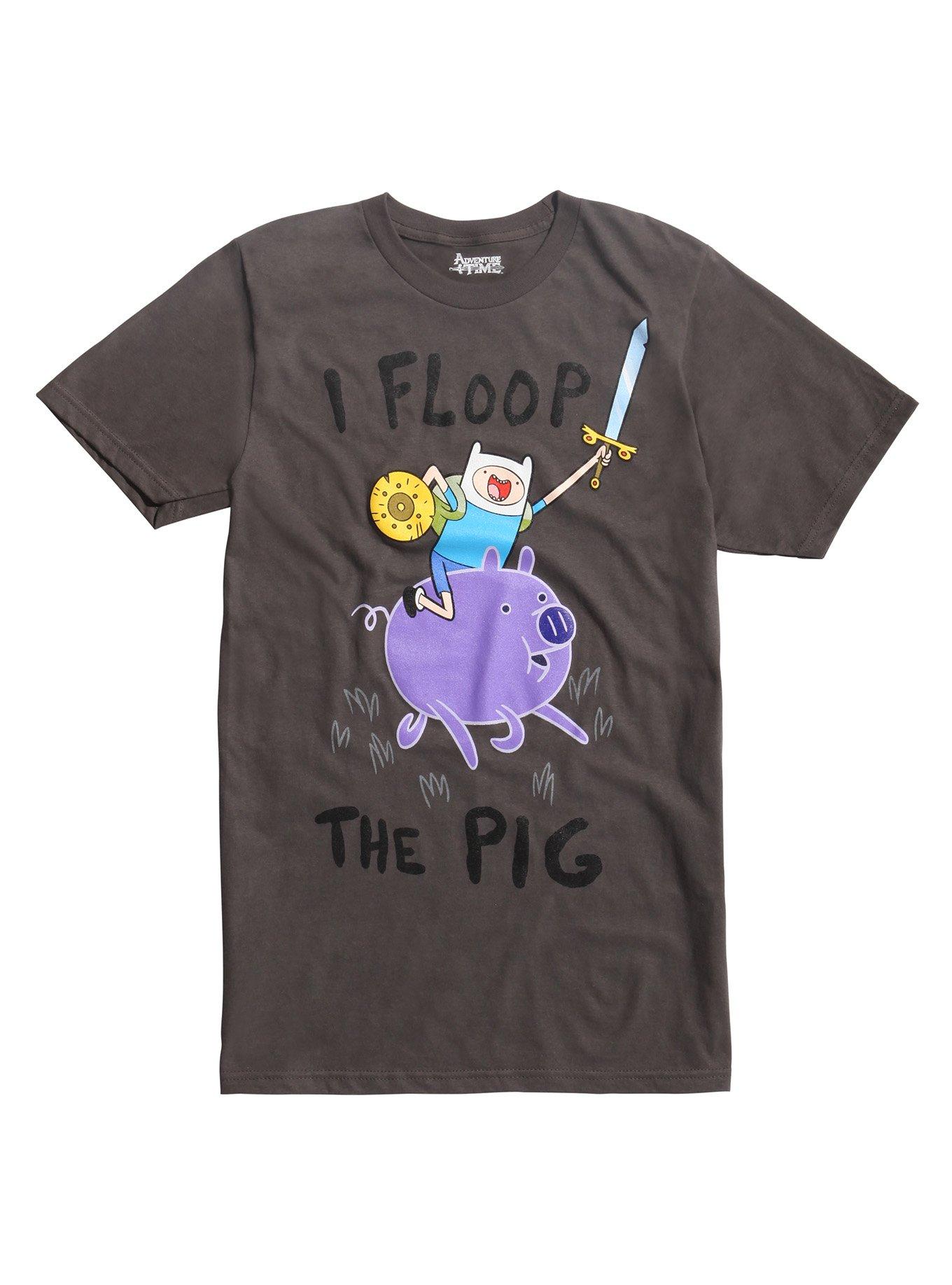 Adventure Time Floop The Pig T-Shirt, BLACK, hi-res
