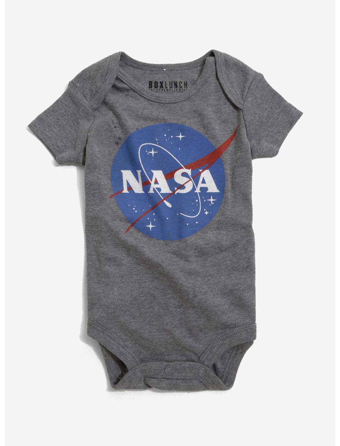 NASA Logo Baby Bodysuit, GREY, hi-res