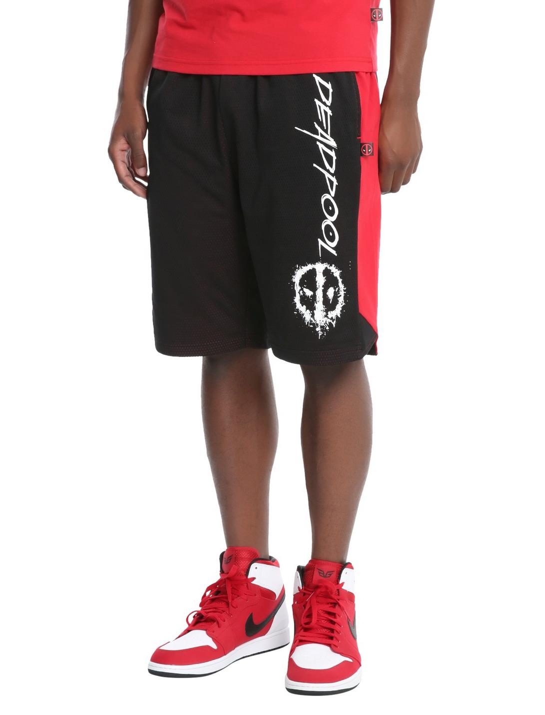 Marvel Deadpool Basketball Shorts, BLACK, hi-res