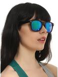 Matte Black Green Revo Retro Smooth Touch Sunglasses, , hi-res