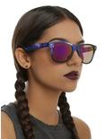 Galaxy Purple Mirror Lens Retro Sunglasses, , hi-res