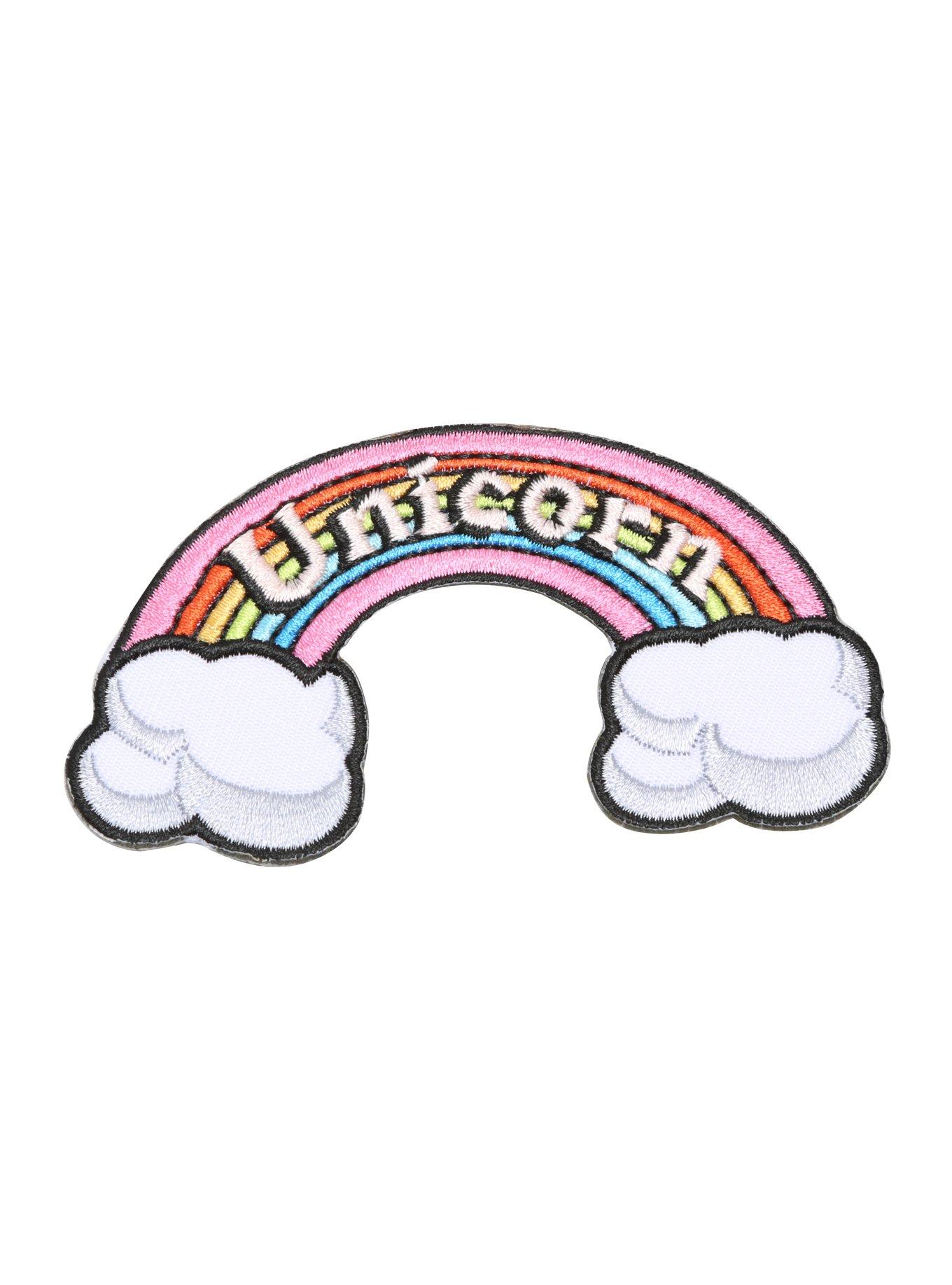 Unicorn Rainbow Iron-On Patch, , hi-res