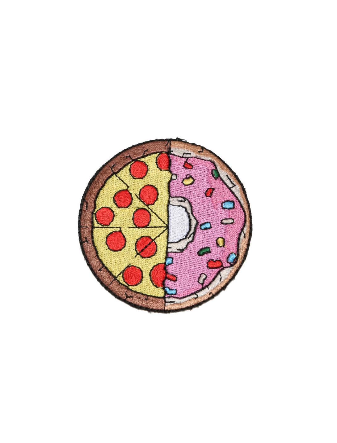 Pizza Donut Iron-On Patch, , hi-res