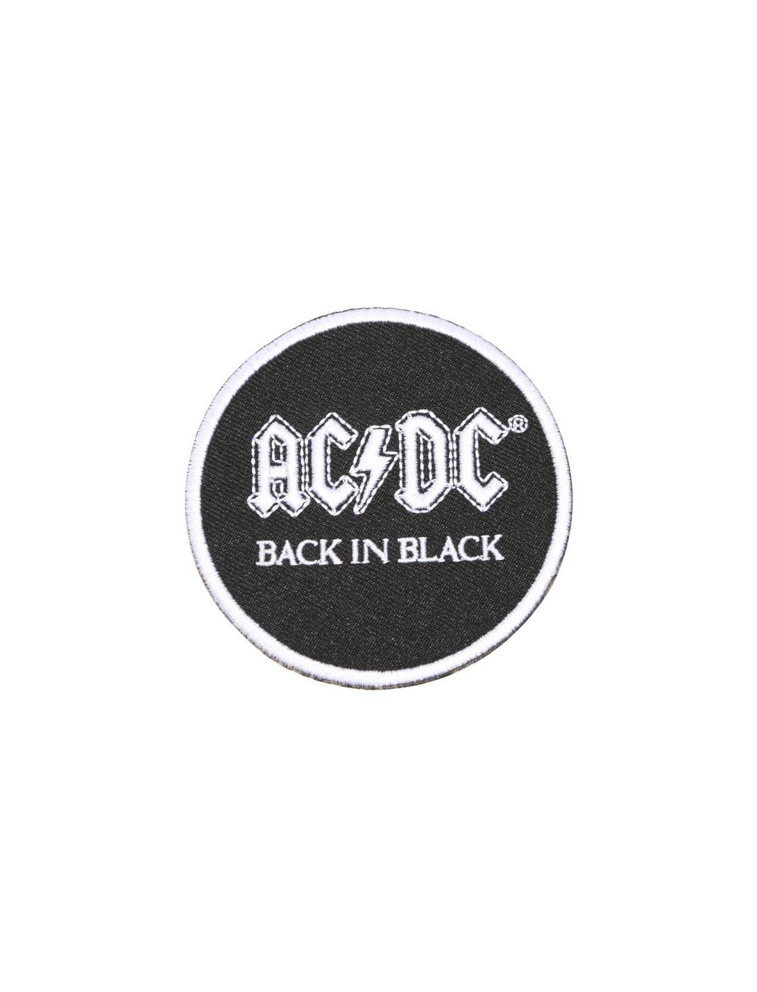 AC/DC Back In Black Iron-On Patch, , hi-res