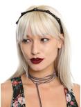 Faux Leather Wrapped Spiked Headband Set, , hi-res