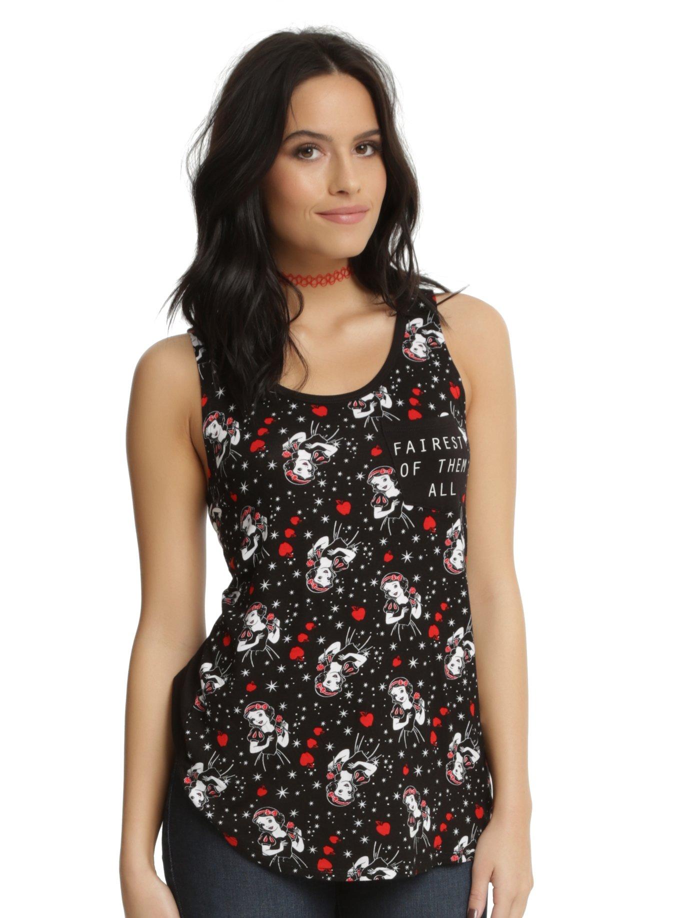 Disney Snow White Girls Pocket Tank Top, BLACK, hi-res