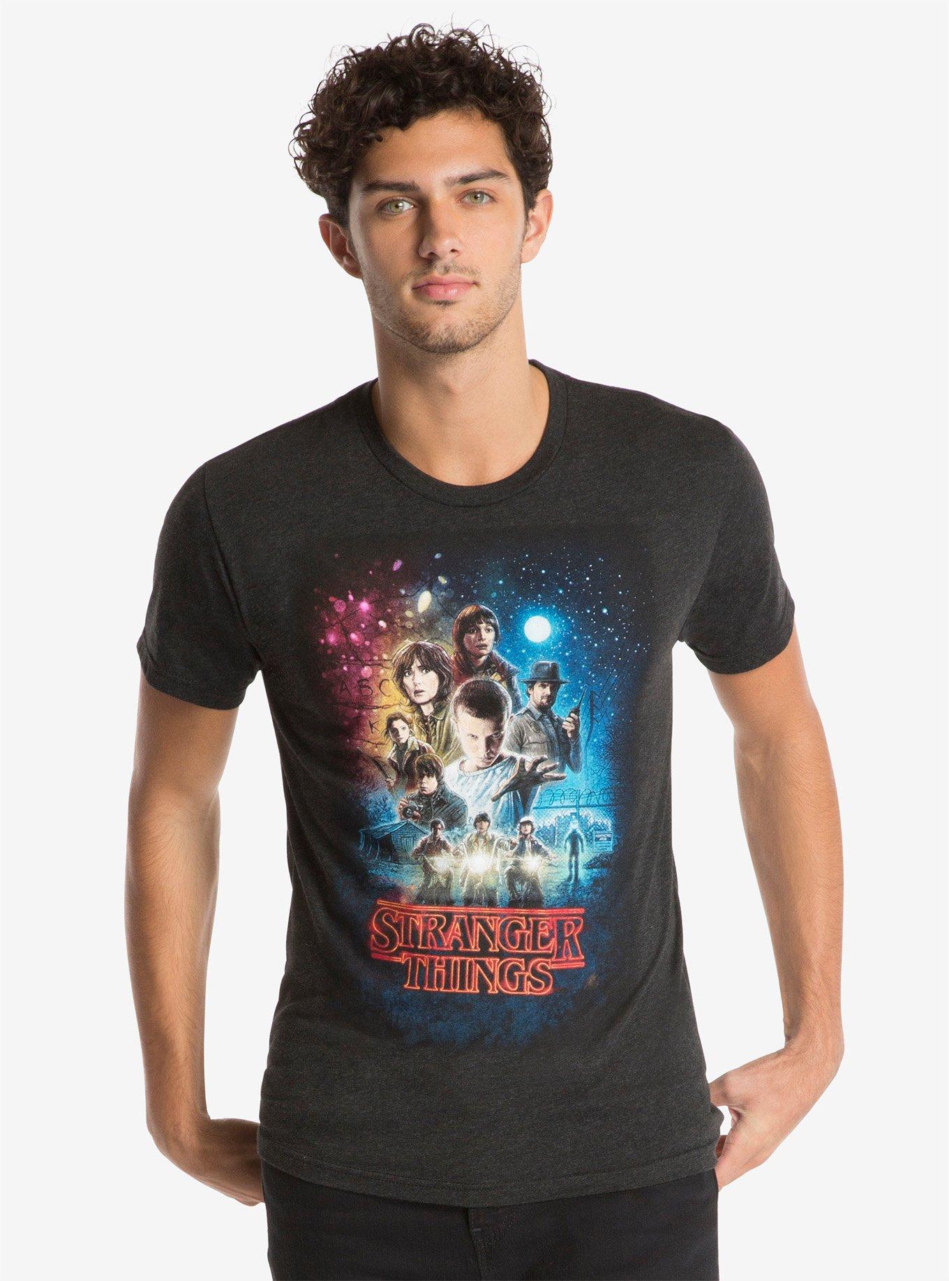 Stranger Things Poster T-Shirt, BLACK, hi-res