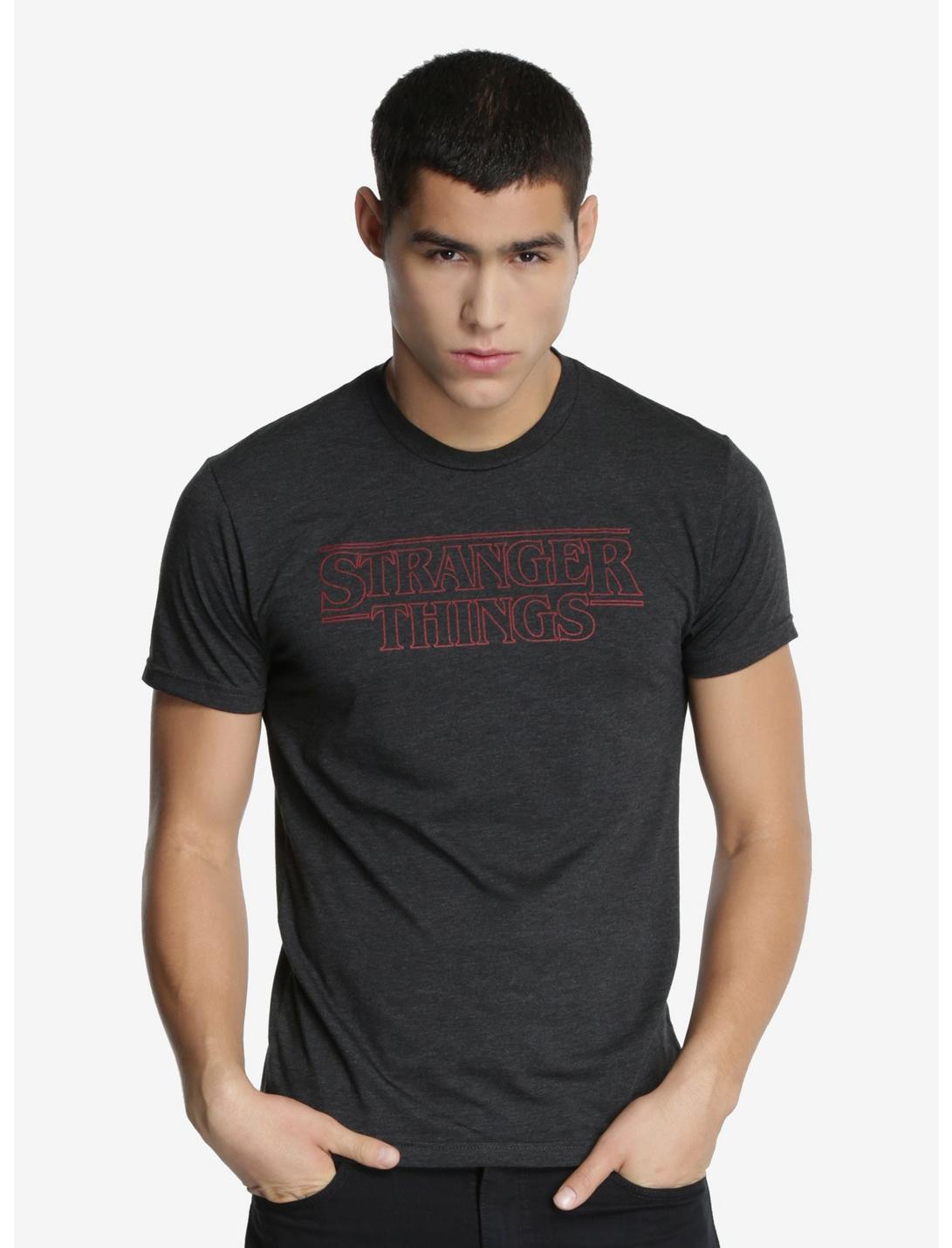 Stranger Things Logo T-Shirt, BLACK, hi-res