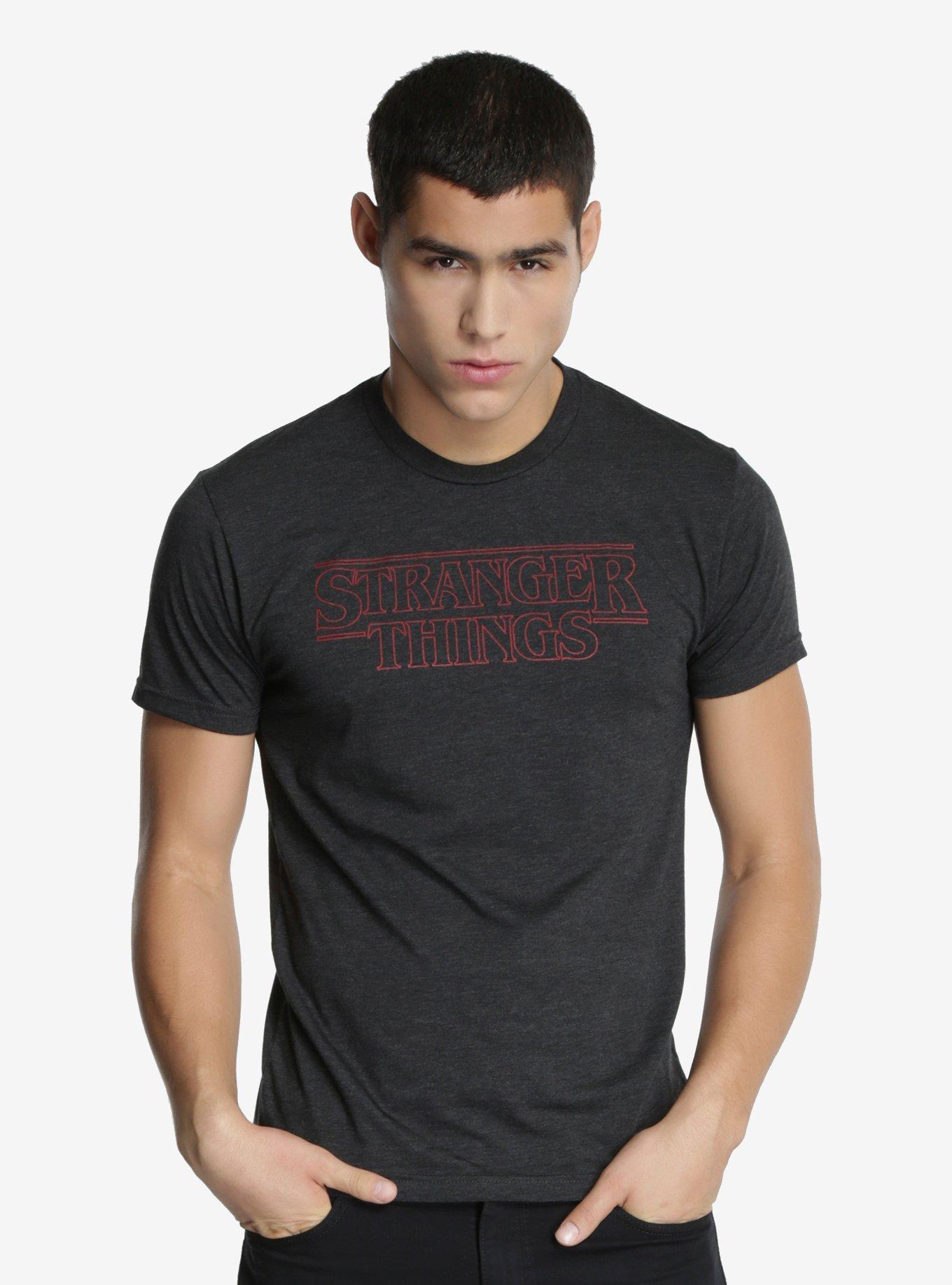 Stranger Things Logo T-Shirt, BLACK, hi-res