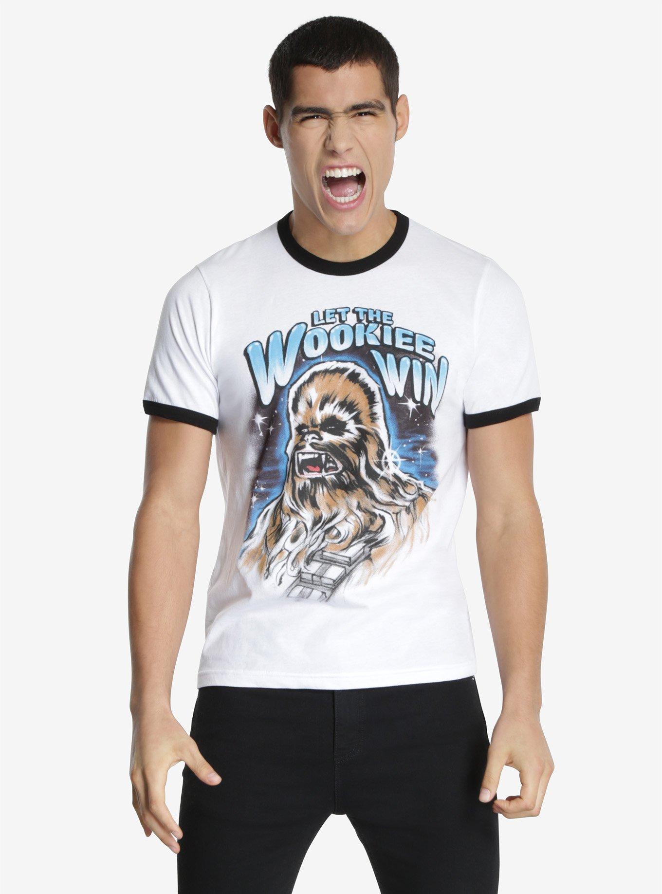 Star Wars Let The Wookiee Win Ringer T-Shirt, WHITE, hi-res