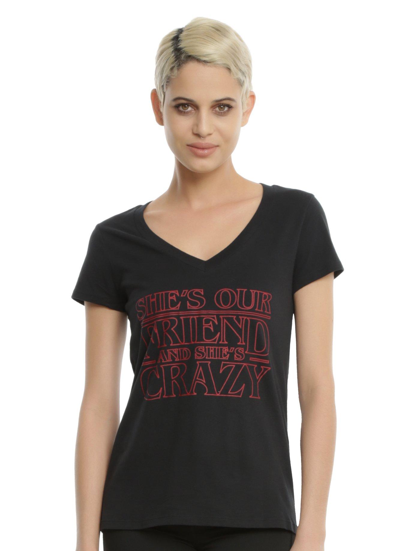 Stranger Things Crazy Friend Girls T-Shirt, BLACK, hi-res