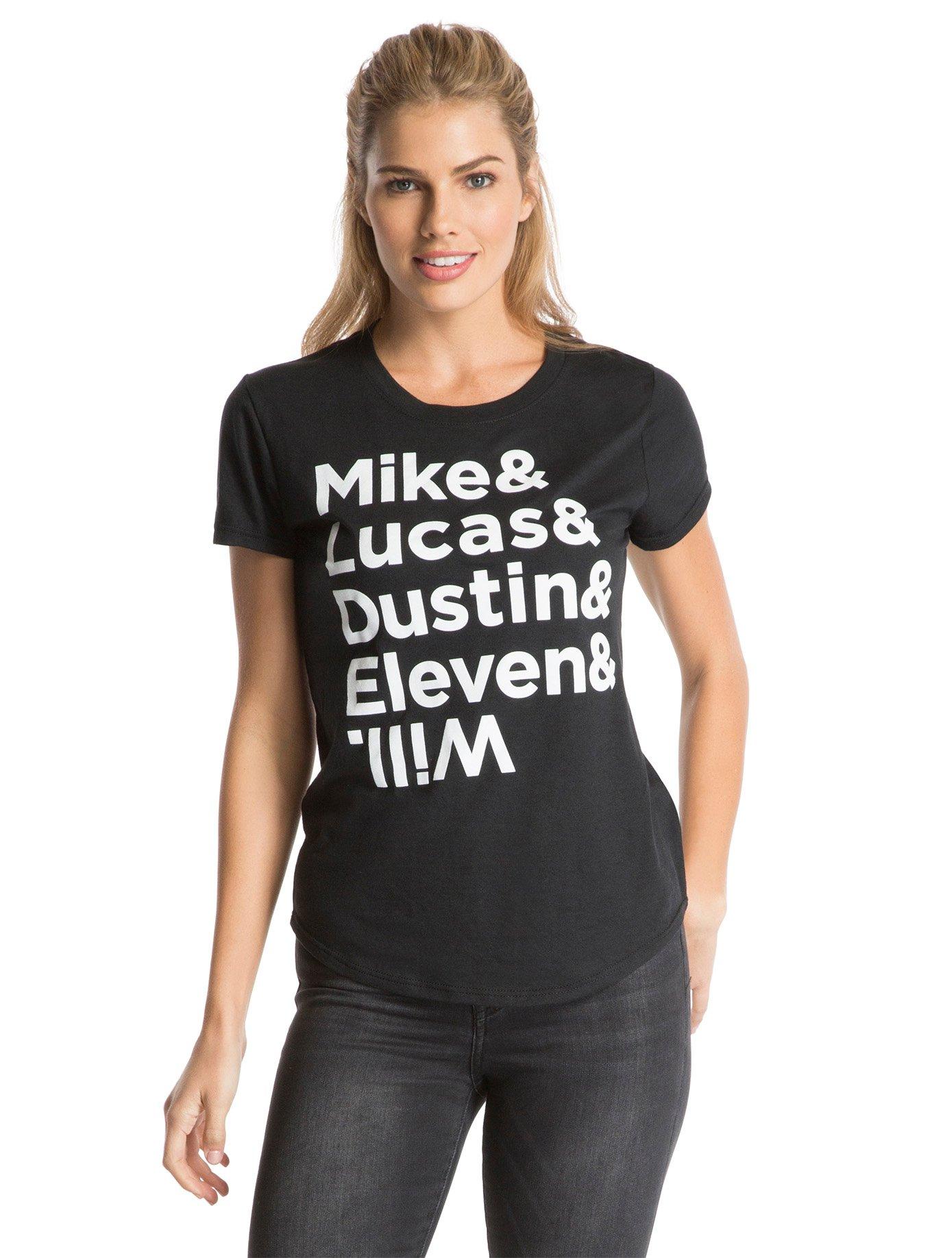 Stranger Things Names Womens Tee, BLACK, hi-res view 1