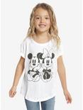Disney Mickey Mouse And Minnie Mouse Black And White Youth Tee, WHITE, hi-res
