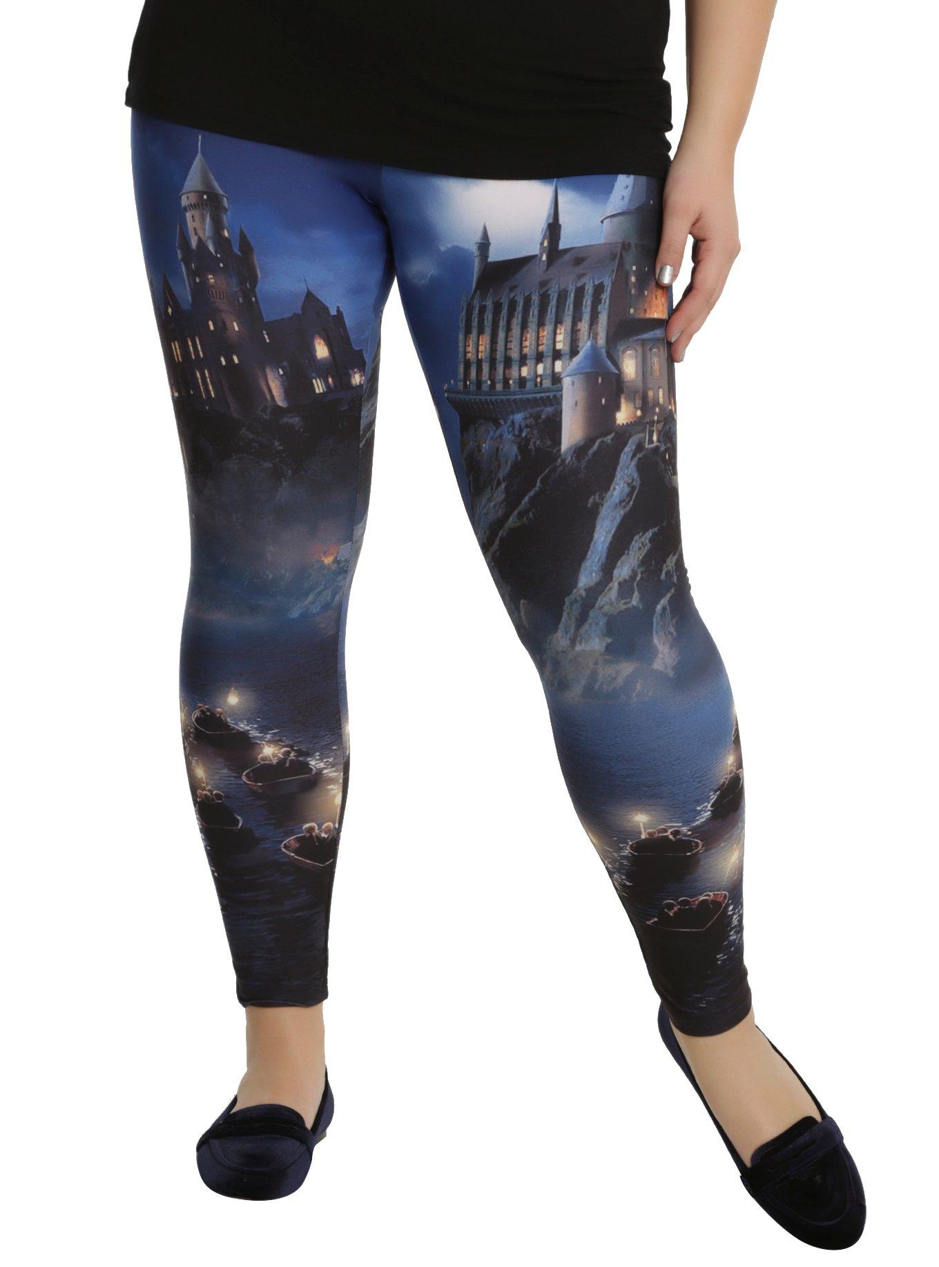 Harry Potter Hogwarts Leggings Plus Size, DARK BLUE, hi-res