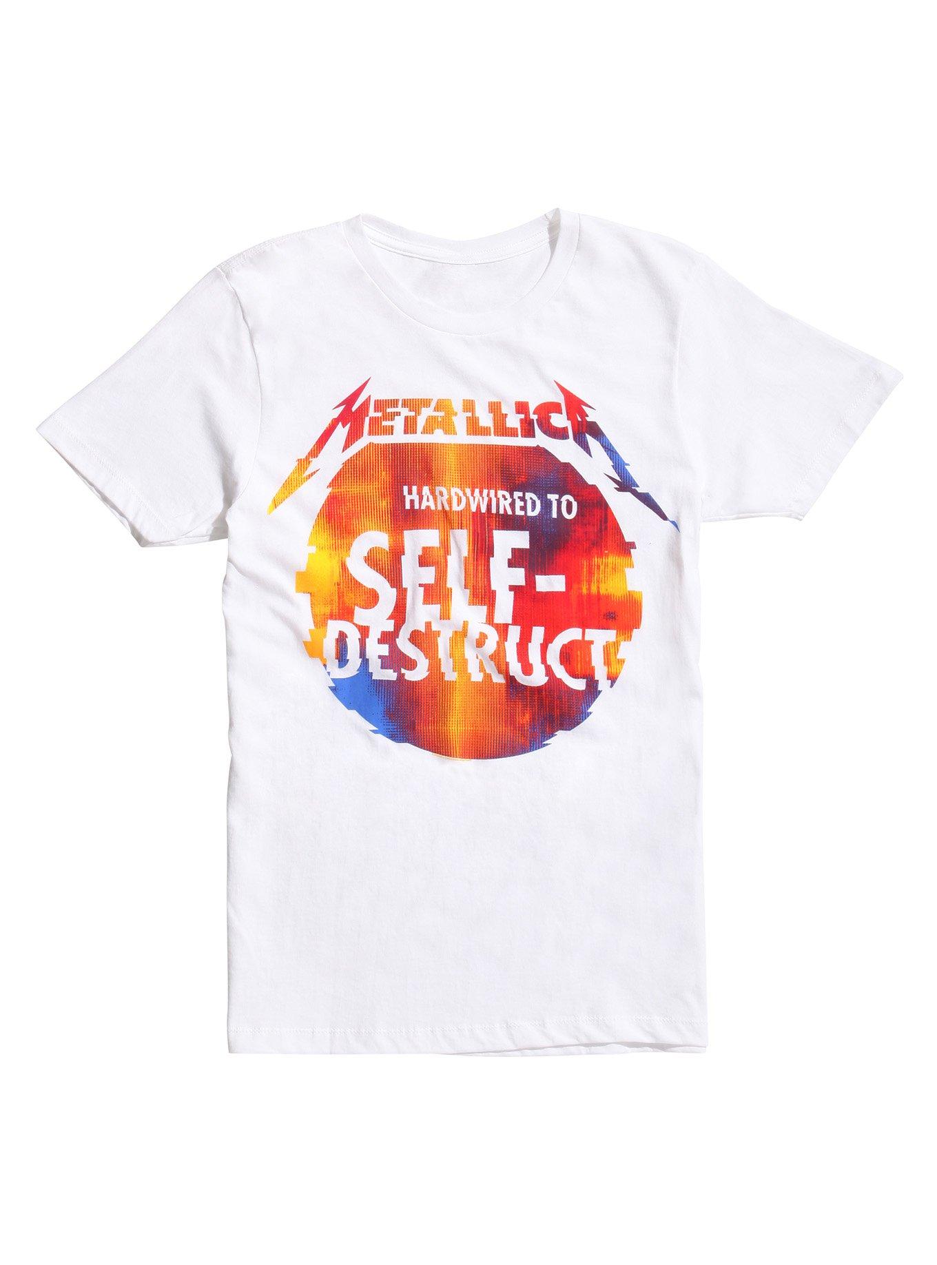 Metallica Hardwired To Self-Destruct T-Shirt, WHITE, hi-res