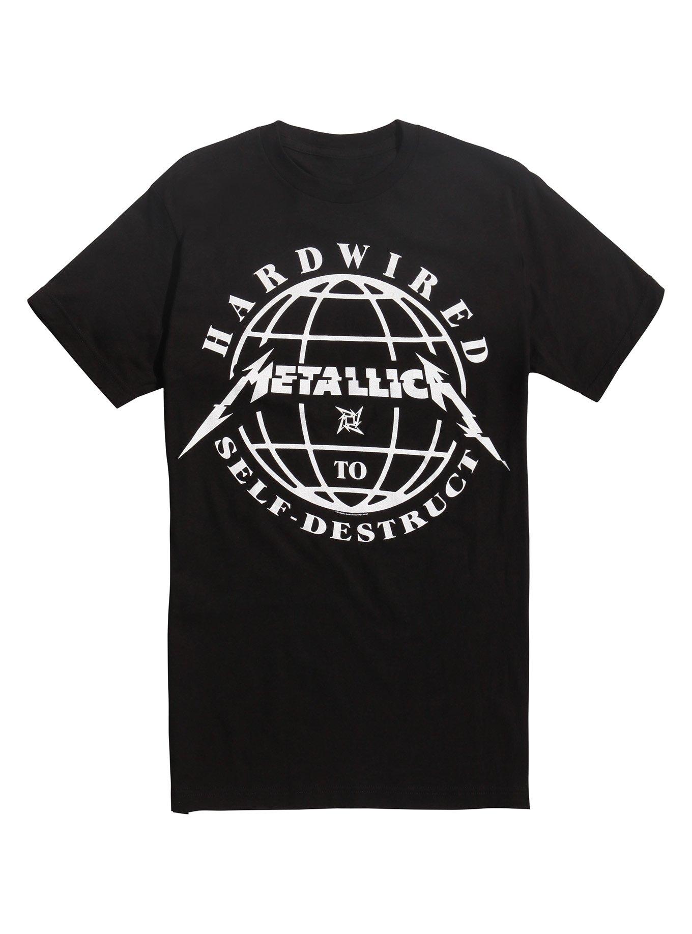 Metallica Hardwired To Self-Destruct Globe T-Shirt, BLACK, hi-res