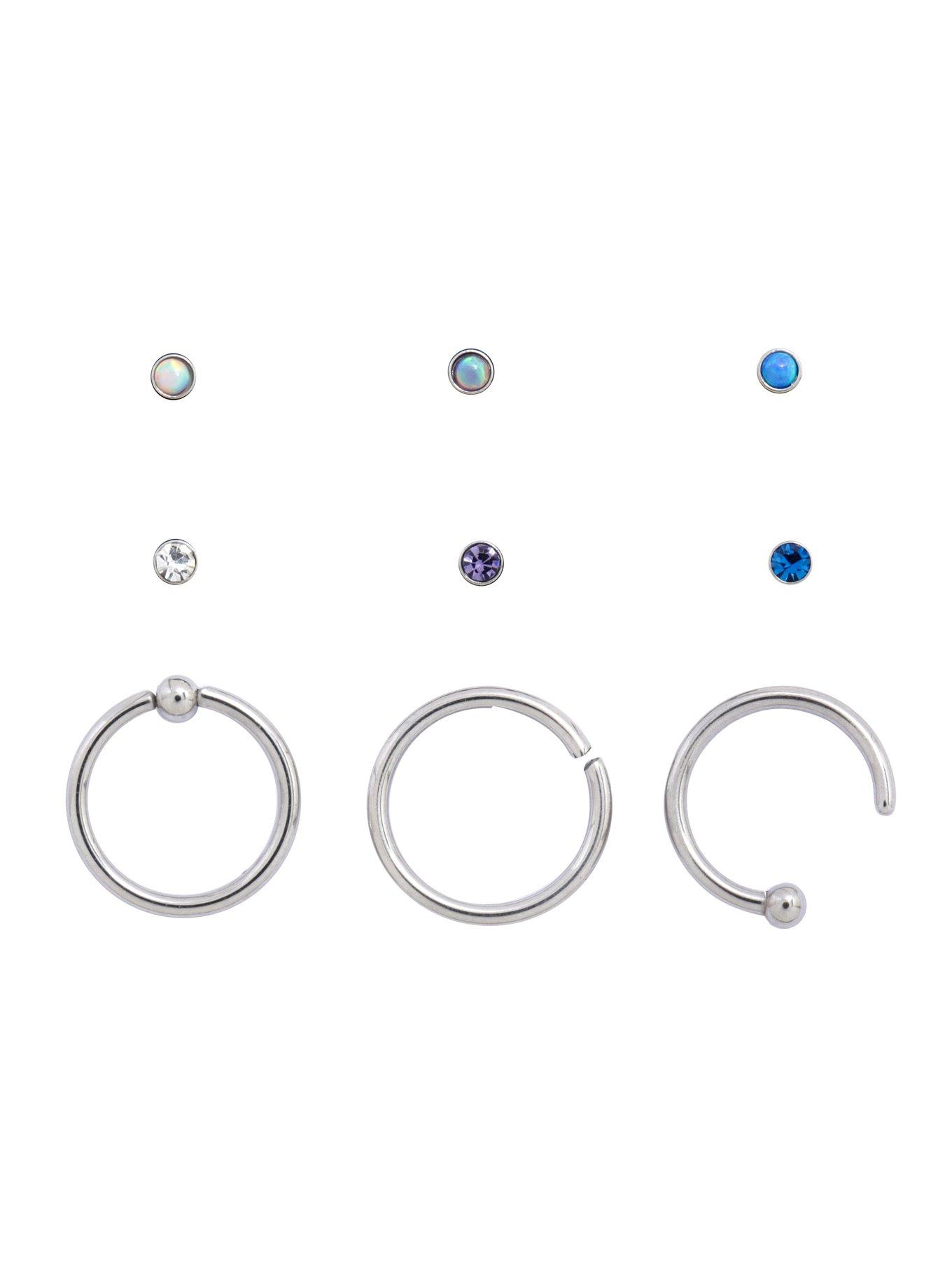 Hot topic clear nose stud sale