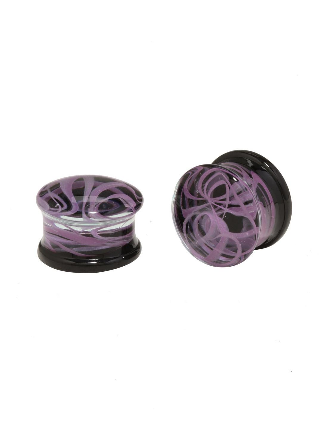 Glass Black & Purple Smoke Plug 2 Pack, MULTI, hi-res