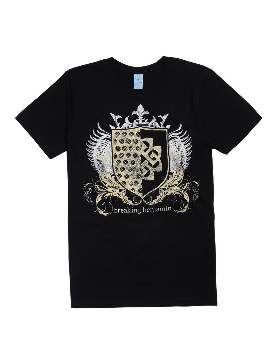 Breaking Benjamin Crest Logo T-Shirt, BLACK, hi-res