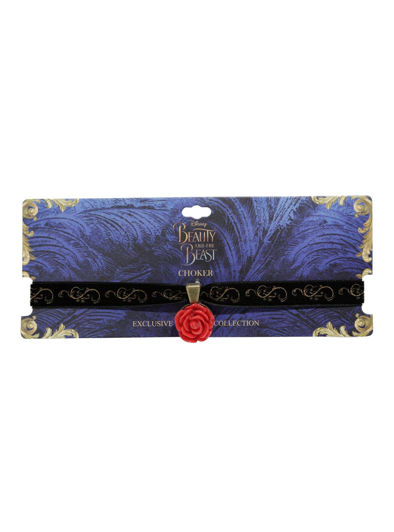 Disney Beauty And The Beast Rose Choker, , hi-res