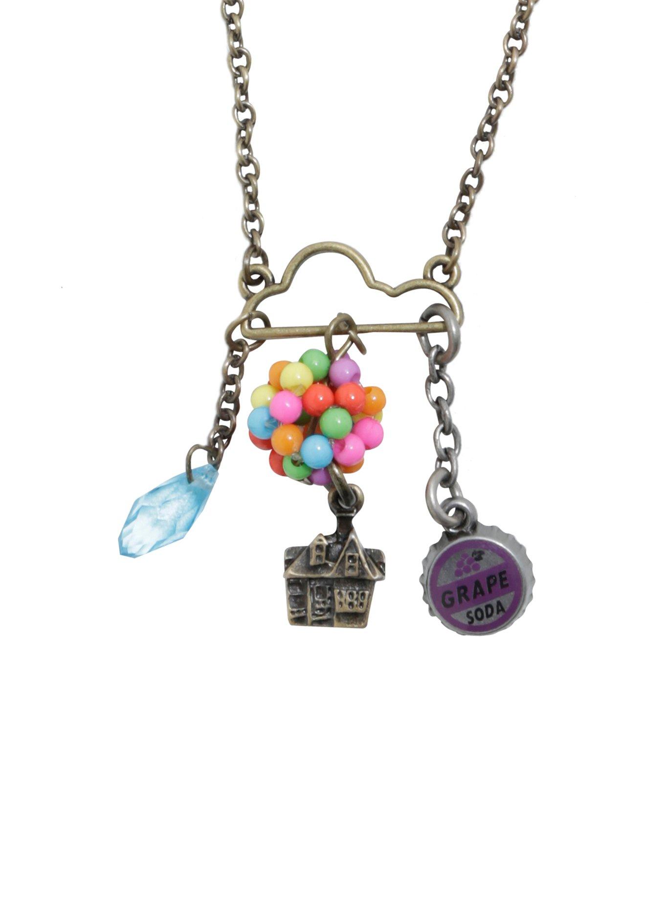 Disney Up Cloud Charm Cluster Long Necklace, , hi-res