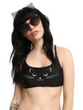 Black & White Cat Reversible Swim Top, MULTI, hi-res