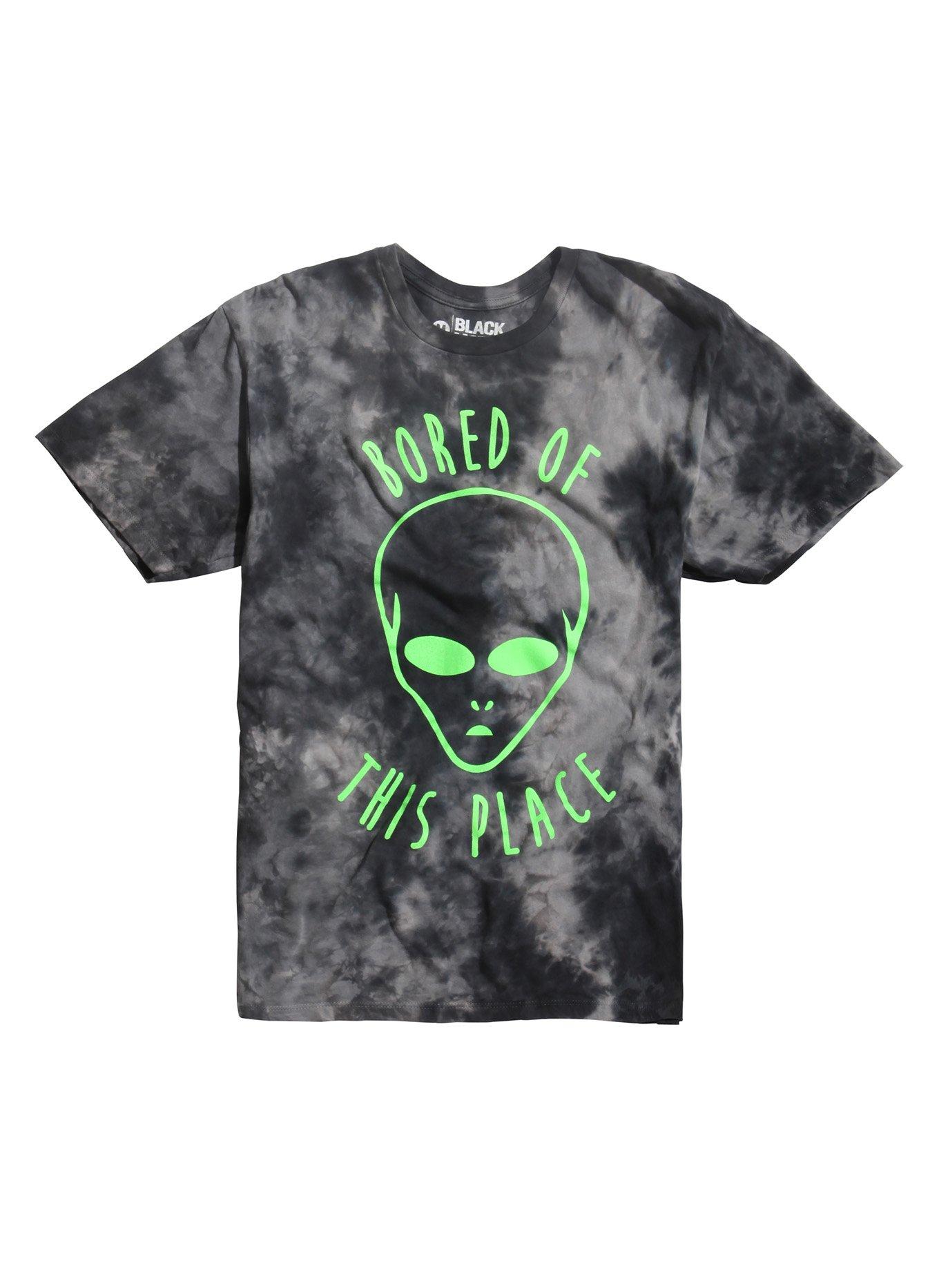 Bored Of This Place Tie Dye T-Shirt, BLACK, hi-res