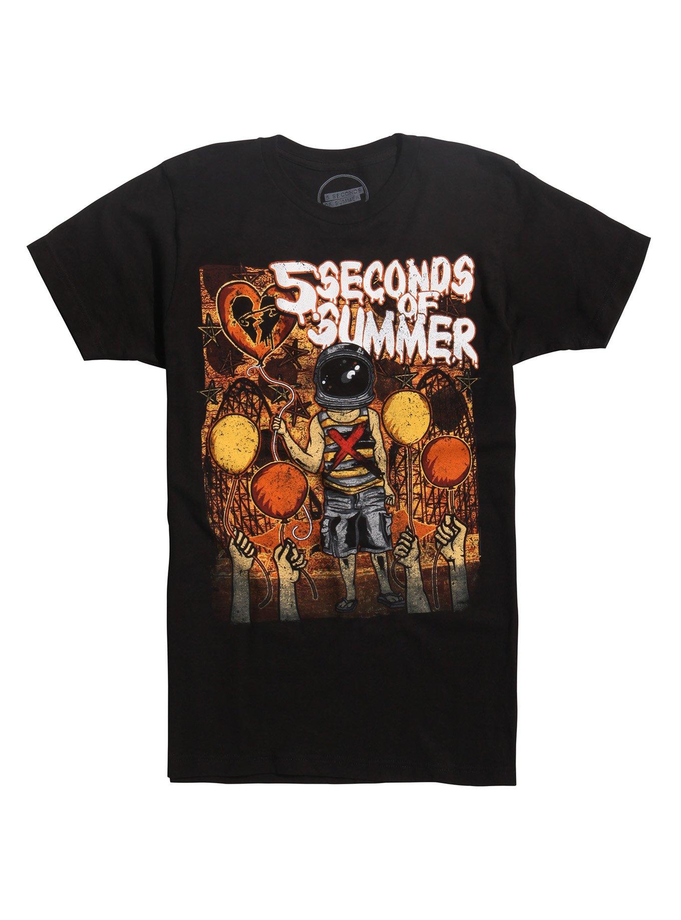 5 Seconds Of Summer Astronaut Kid T-Shirt, BLACK, hi-res
