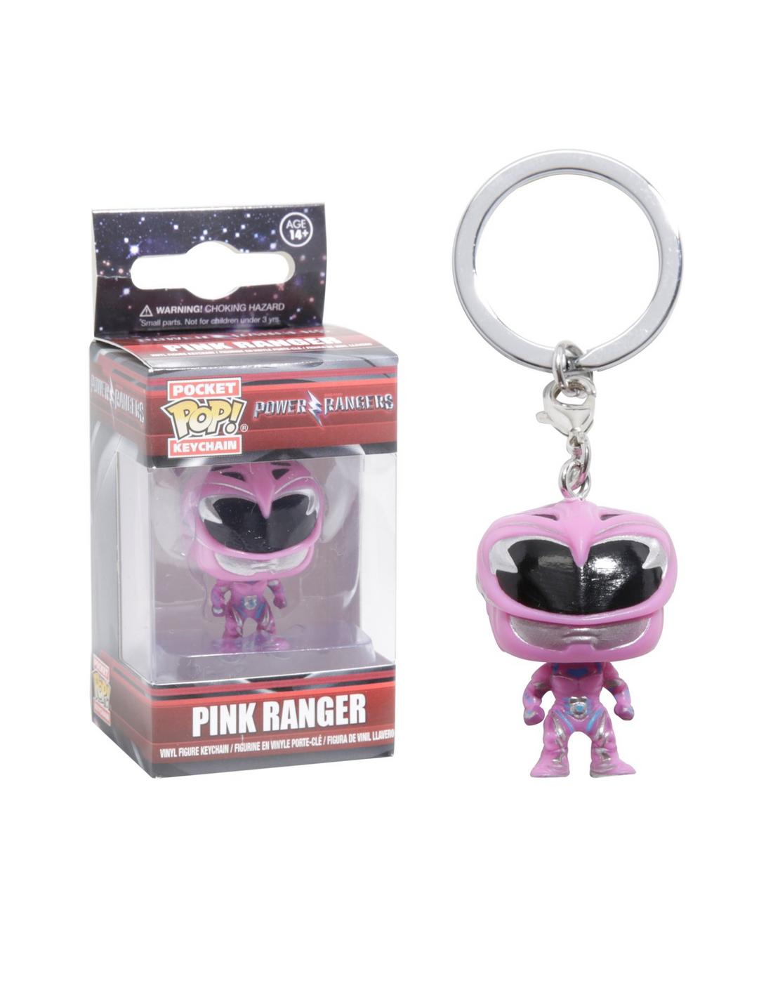 Pink Ranger Pocket Pop Keychain Official Power Rangers Funko Pop Vinyl Keyring 